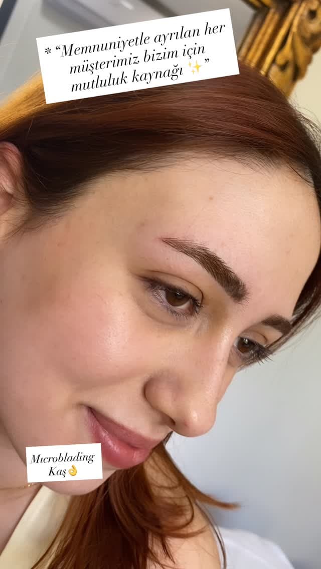 Microblading kaş, memnuniyetle ayrılan müşteri
